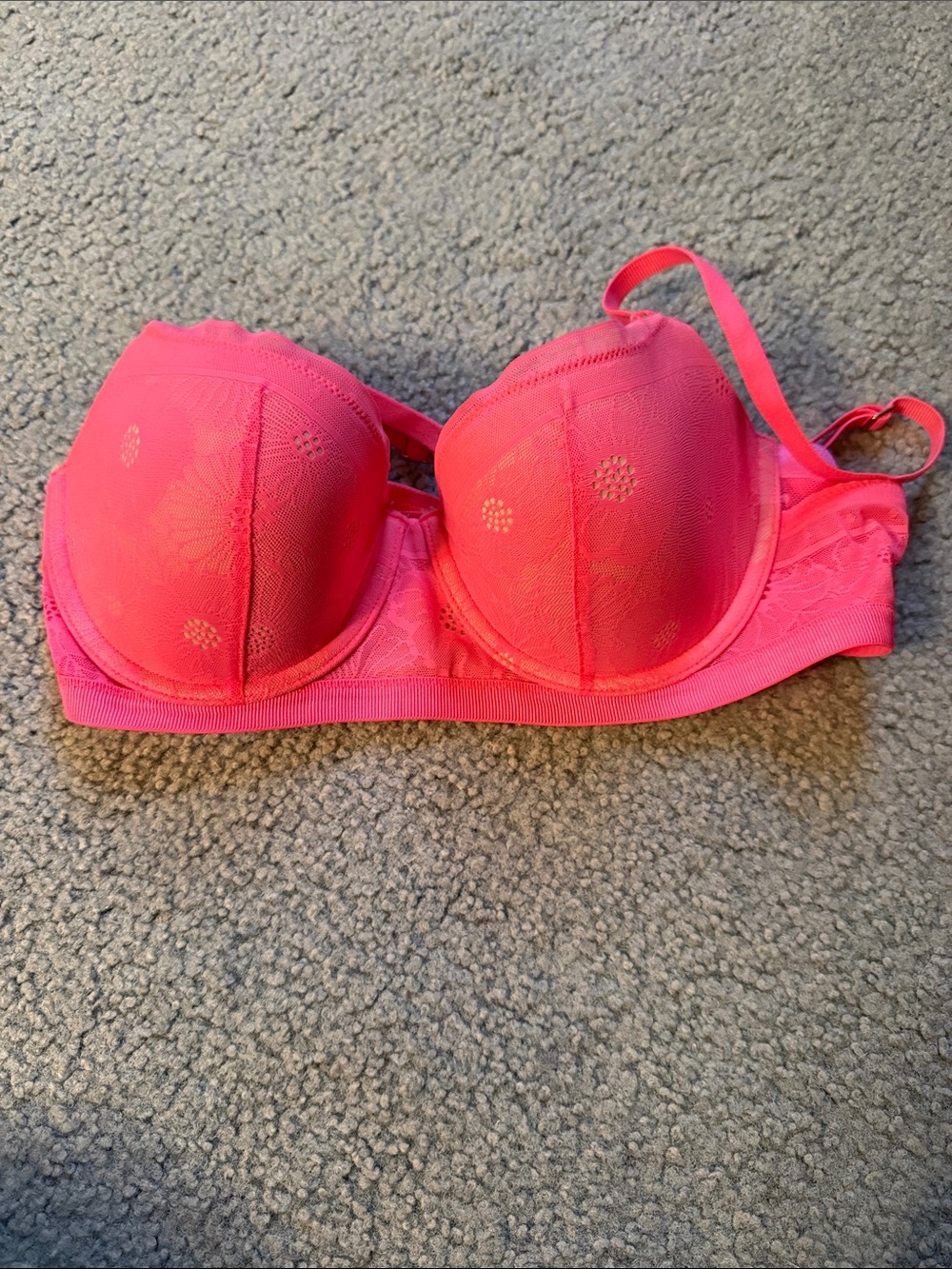 Women’s Pink Lace Balconette Bra